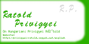 ratold privigyei business card